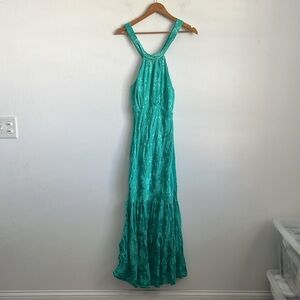 SAYLOR Teal Green Backless Maxi Dress